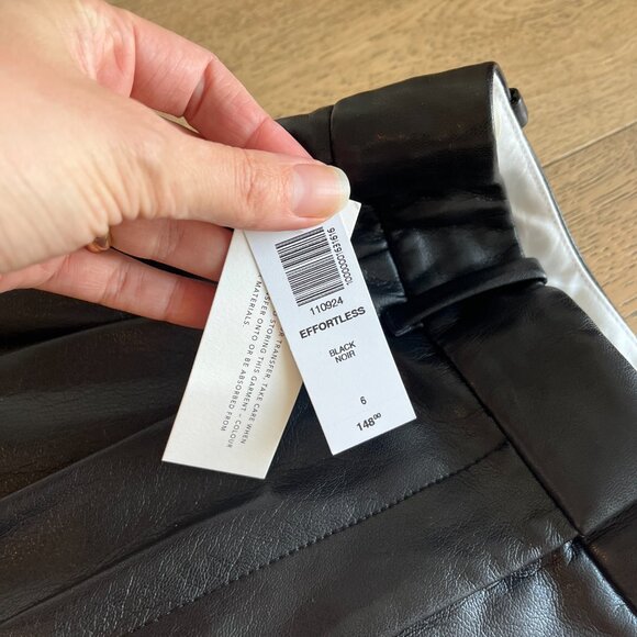 Wilfred - Effortless Pants - Black Vegan Leather - Size 6 BNWT - Picture 8 of 10